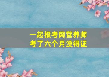 一起报考网营养师考了六个月没得证