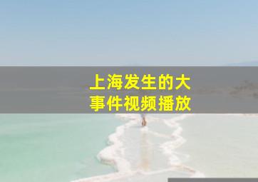 上海发生的大事件视频播放