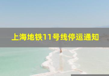 上海地铁11号线停运通知