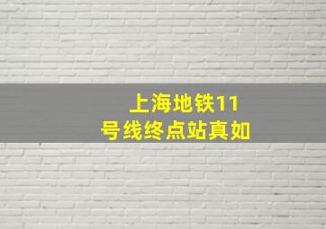 上海地铁11号线终点站真如