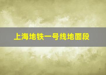 上海地铁一号线地面段