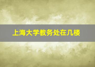 上海大学教务处在几楼