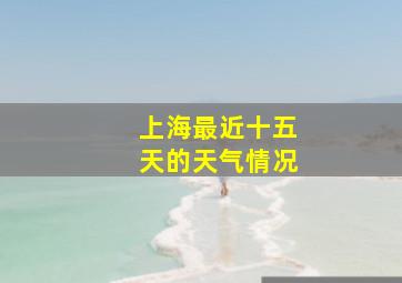 上海最近十五天的天气情况