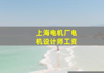 上海电机厂电机设计师工资