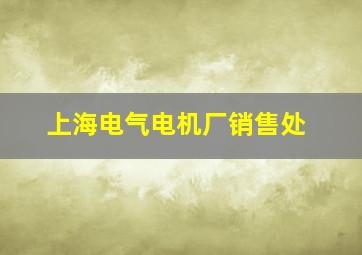 上海电气电机厂销售处