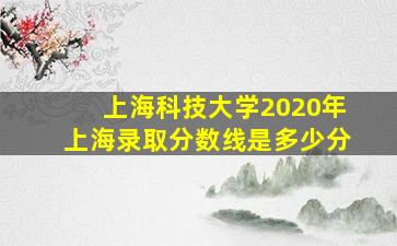 上海科技大学2020年上海录取分数线是多少分