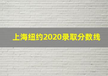 上海纽约2020录取分数线