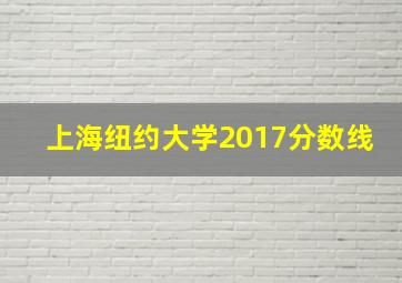 上海纽约大学2017分数线