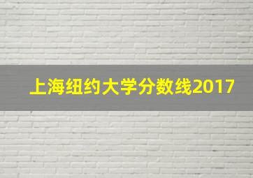 上海纽约大学分数线2017