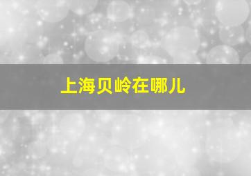 上海贝岭在哪儿