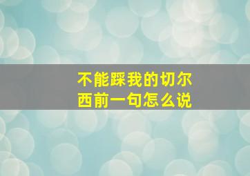 不能踩我的切尔西前一句怎么说