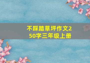 不踩踏草坪作文250字三年级上册