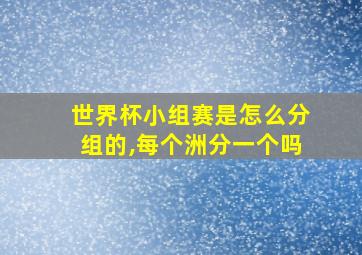 世界杯小组赛是怎么分组的,每个洲分一个吗