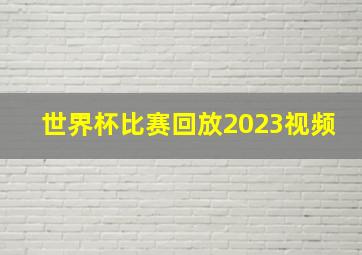 世界杯比赛回放2023视频