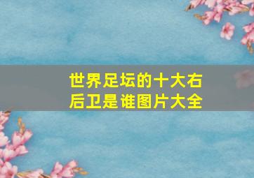 世界足坛的十大右后卫是谁图片大全