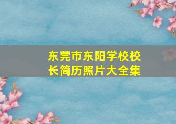 东莞市东阳学校校长简历照片大全集