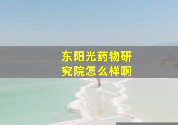 东阳光药物研究院怎么样啊