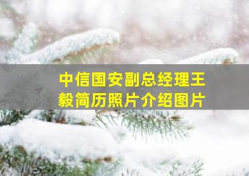 中信国安副总经理王毅简历照片介绍图片