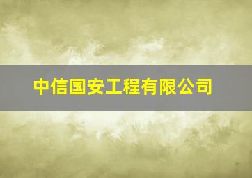 中信国安工程有限公司