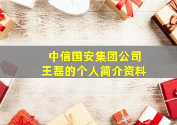 中信国安集团公司王磊的个人简介资料