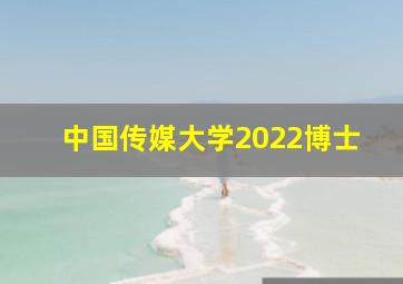 中国传媒大学2022博士