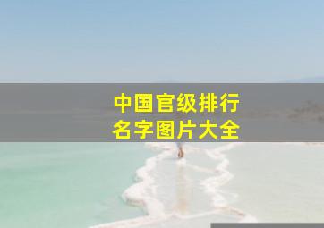 中国官级排行名字图片大全