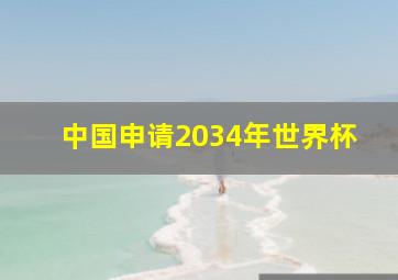 中国申请2034年世界杯