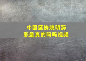 中国篮协姚明辞职是真的吗吗视频