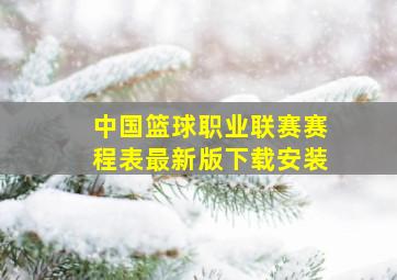 中国篮球职业联赛赛程表最新版下载安装