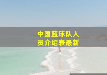 中国蓝球队人员介绍表最新