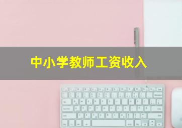 中小学教师工资收入