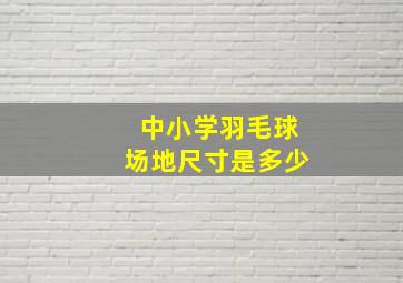 中小学羽毛球场地尺寸是多少