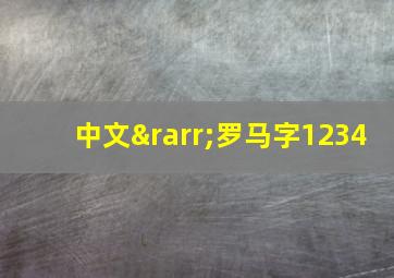 中文→罗马字1234