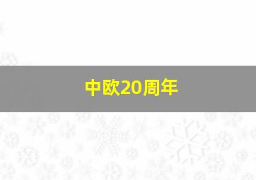 中欧20周年