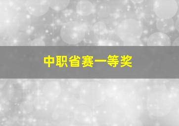 中职省赛一等奖