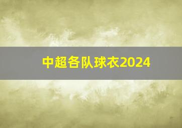 中超各队球衣2024