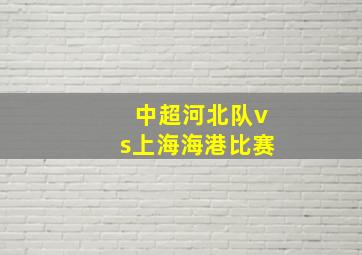 中超河北队vs上海海港比赛