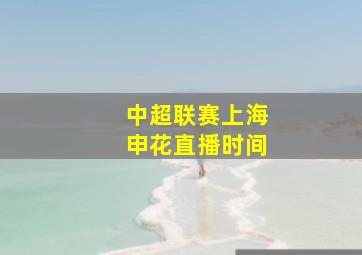 中超联赛上海申花直播时间