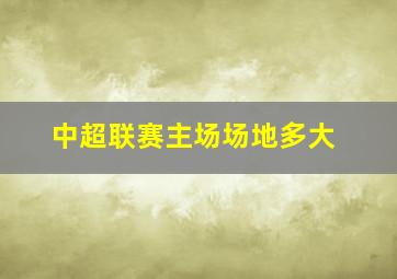 中超联赛主场场地多大