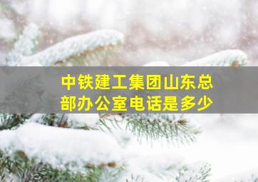 中铁建工集团山东总部办公室电话是多少