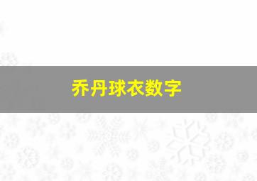 乔丹球衣数字