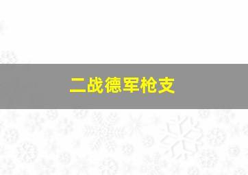 二战德军枪支