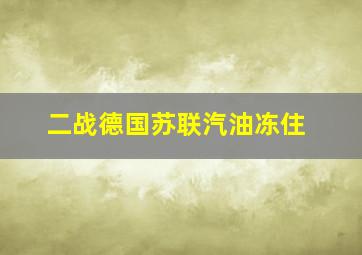 二战德国苏联汽油冻住