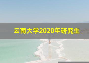 云南大学2020年研究生