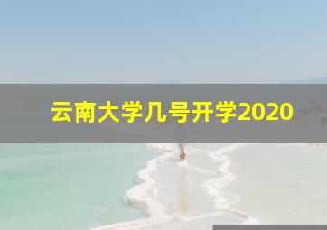 云南大学几号开学2020