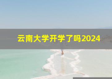 云南大学开学了吗2024