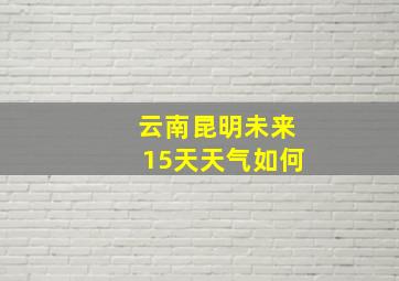 云南昆明未来15天天气如何