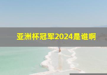 亚洲杯冠军2024是谁啊