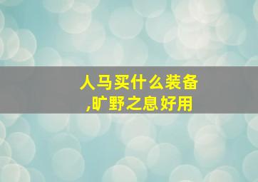 人马买什么装备,旷野之息好用