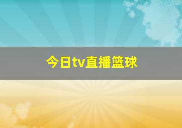 今日tv直播篮球